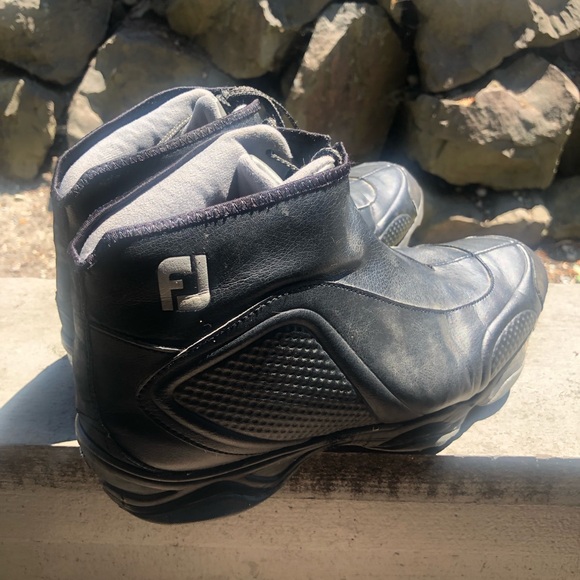 Footjoy 50018 Mens Black Waterproof Lace Up Zip Up Golf Boots Shoes Size 11M - Picture 10 of 12